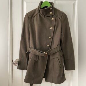 Kenneth Cole Military Style Coat in Army Green